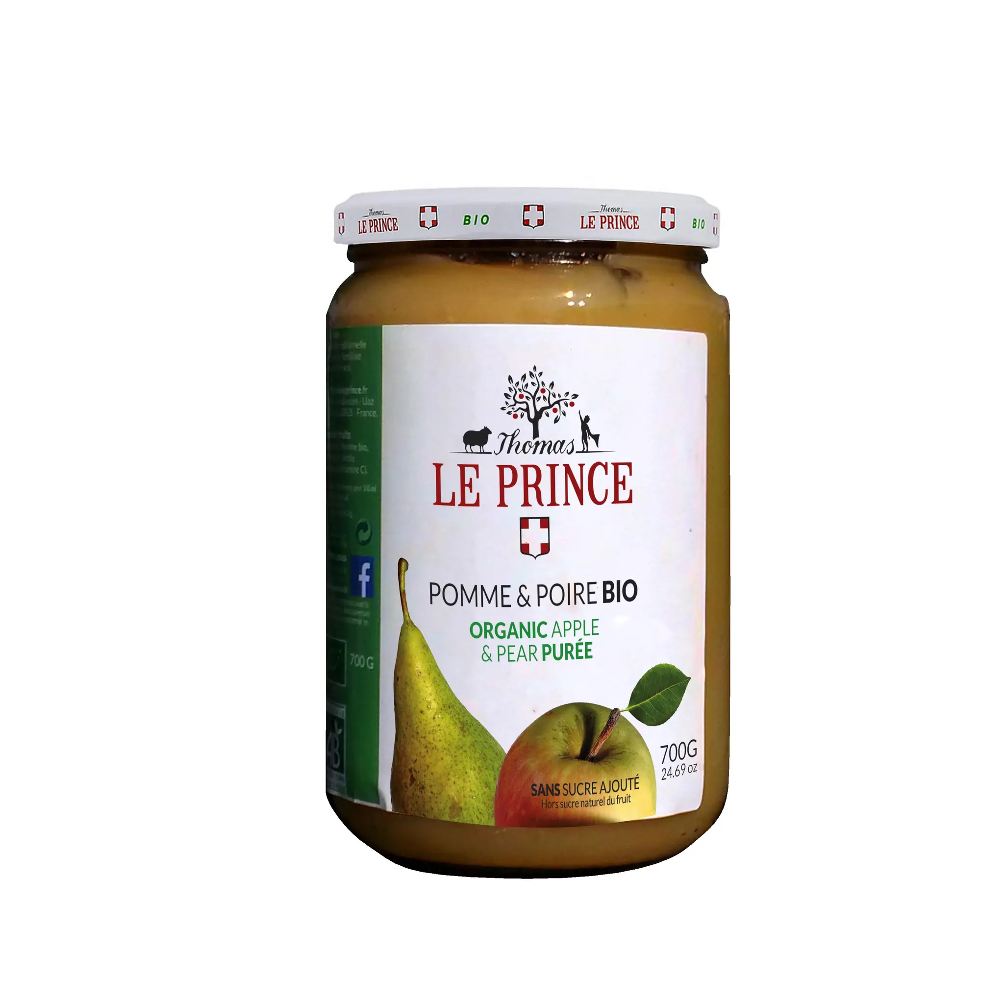 THOMAS LE PRINCE Dessert bio pomme poire sans sucres ajoutés en bocal