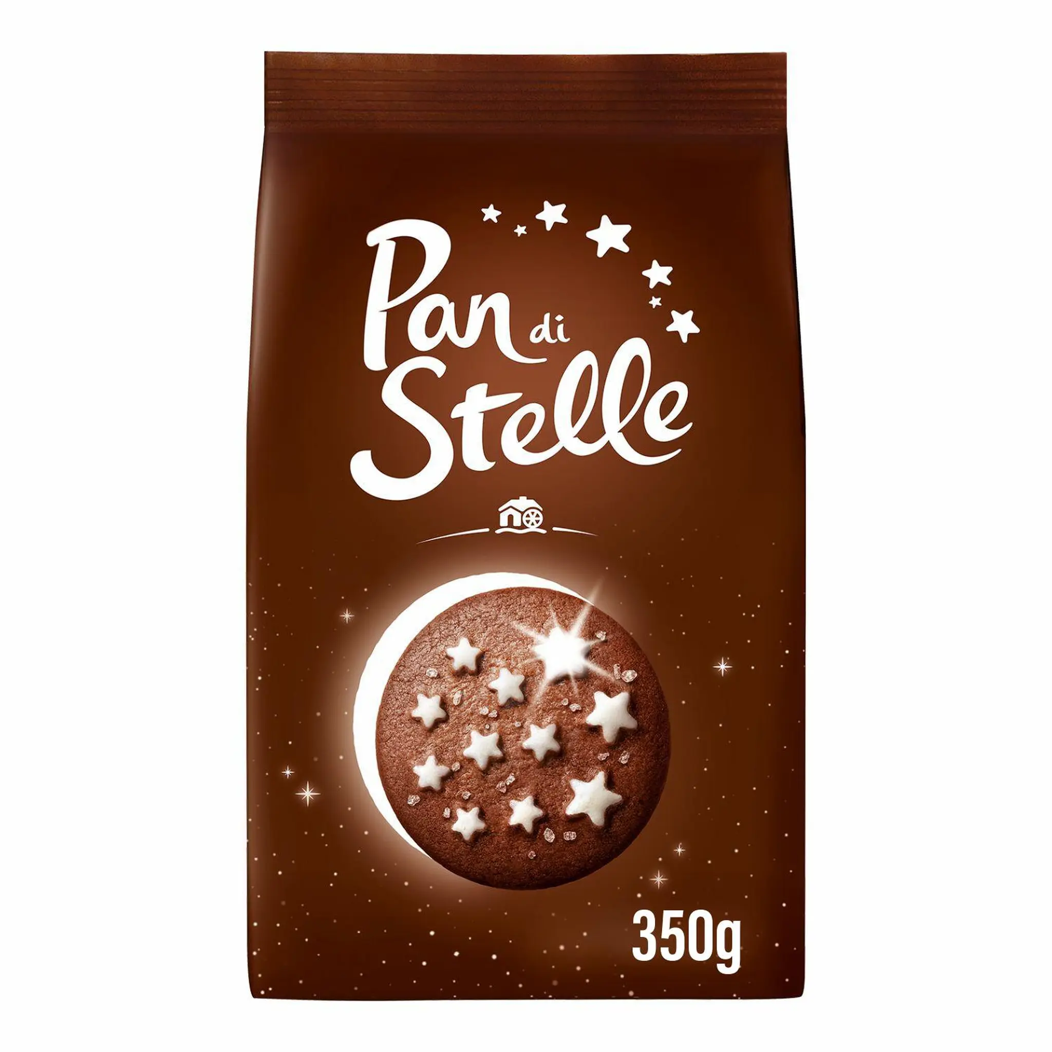 MULINO BIANCO Biscuits au lait cacao et chocolat pan di stelle