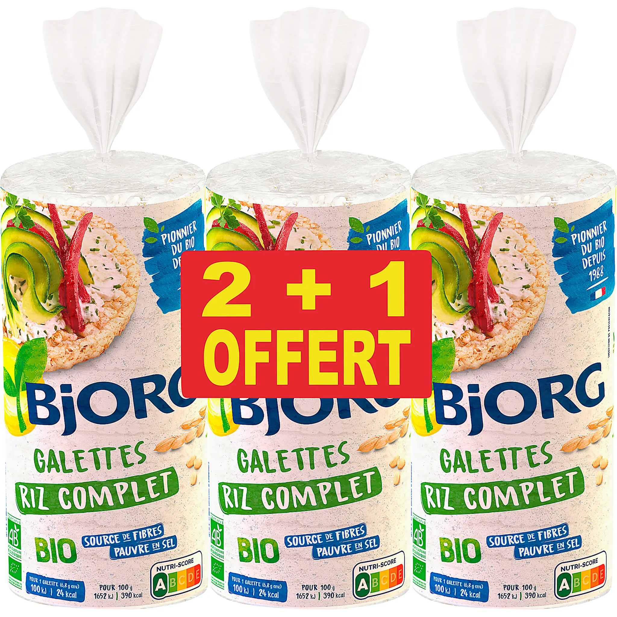 BJORG Galettes de riz complet bio