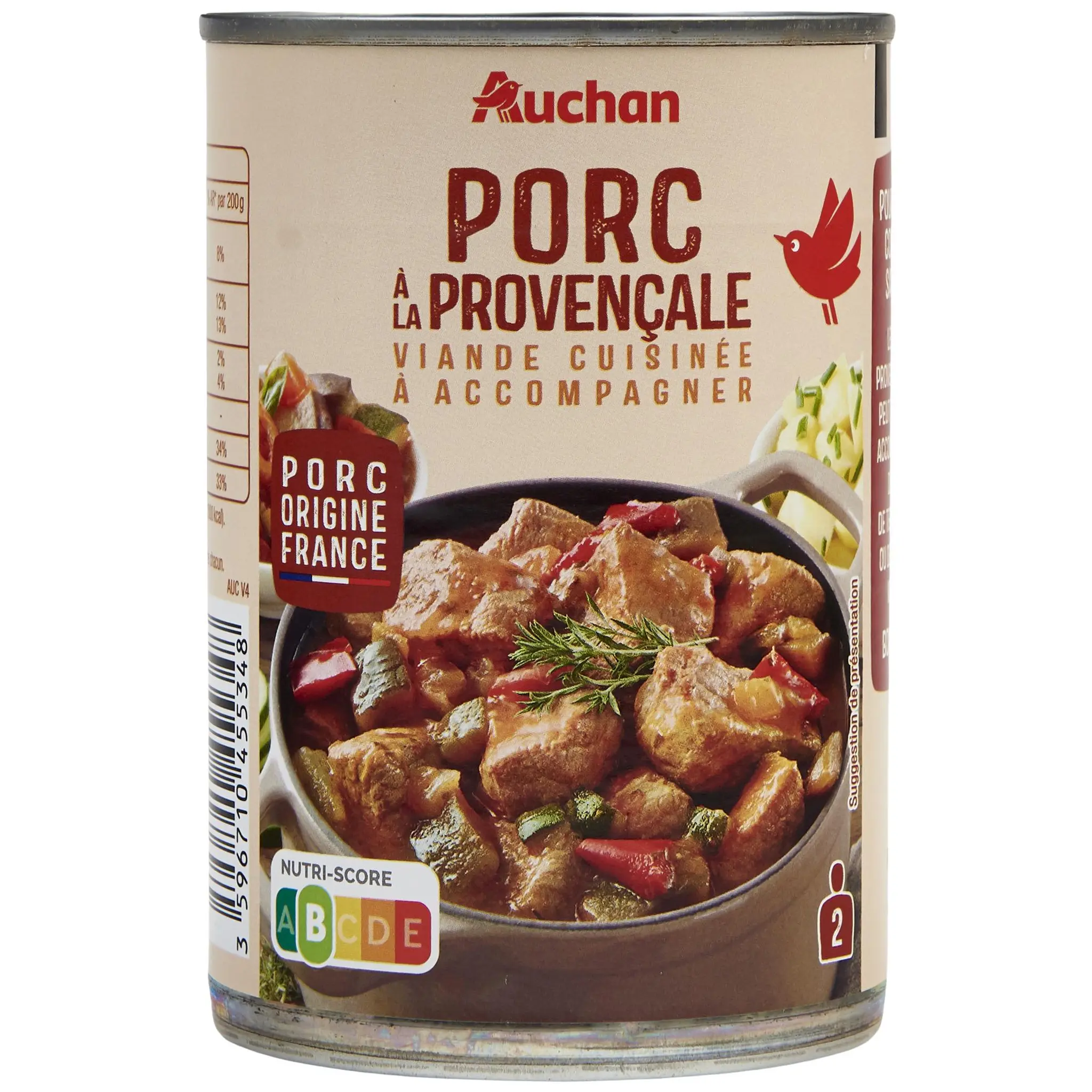 AUCHAN Porc à la provençale