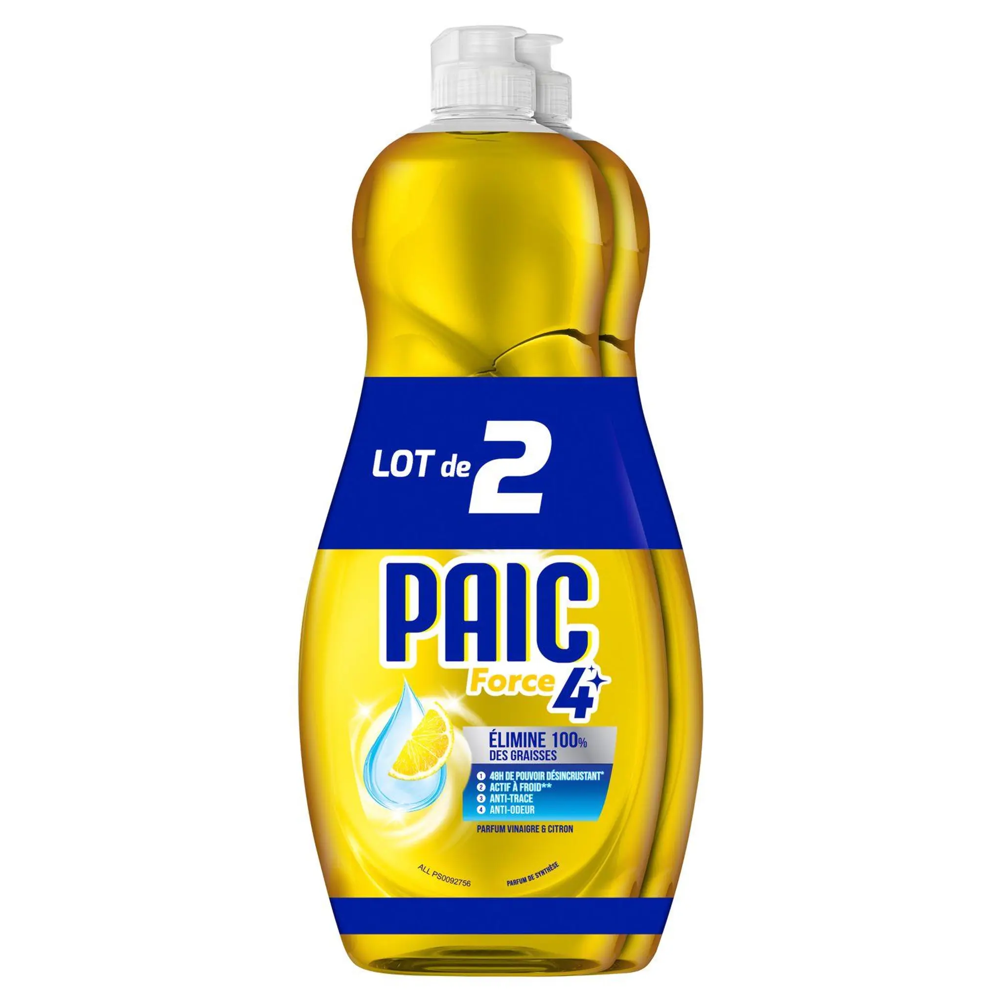 PAIC Actifs Renforcés liquide vaisselle citron au vinaigre