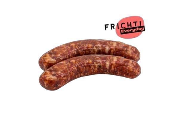 Saucisses au piment d'Espelette, amandes et fenouil, Frichti (x 2, 260 g)