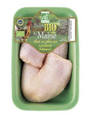 Cuisses de poulet, Bio du Maine (x 2, 550 g - 600 g)
