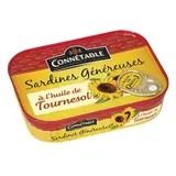 Sardines généreuses à l'huile de tournesol, Connétable (140 g)