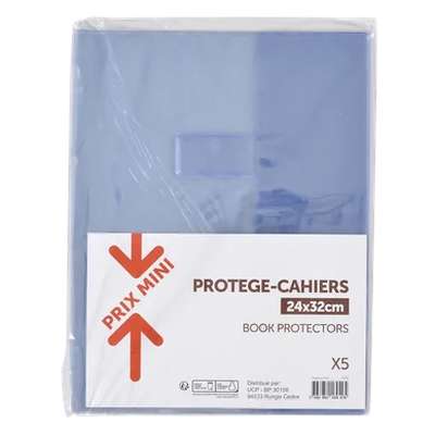 Protège cahier 24x32cm incolore, Prix Mini (x 5)