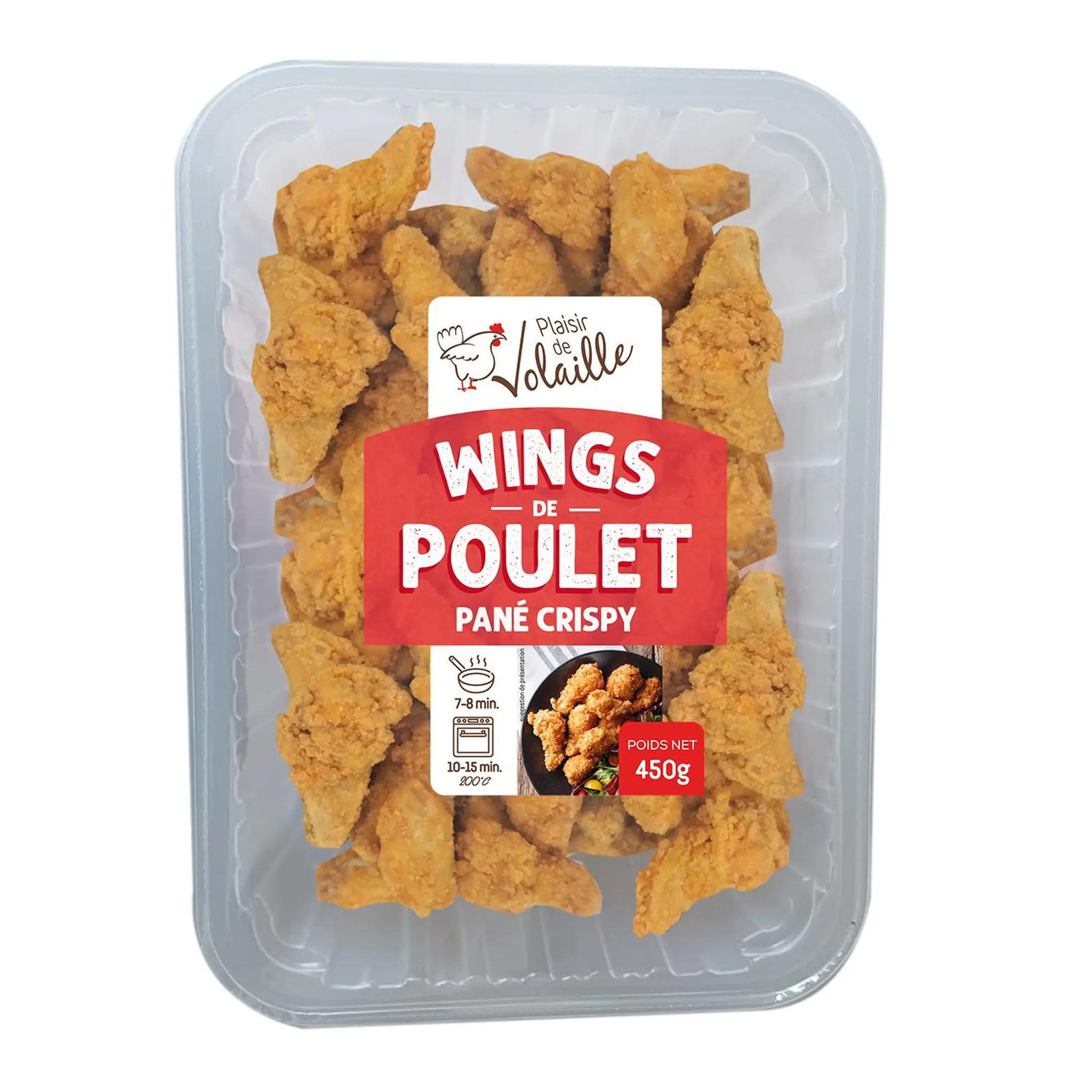 PLAISIR DE VOLAILLE Wings de poulet pané crispy