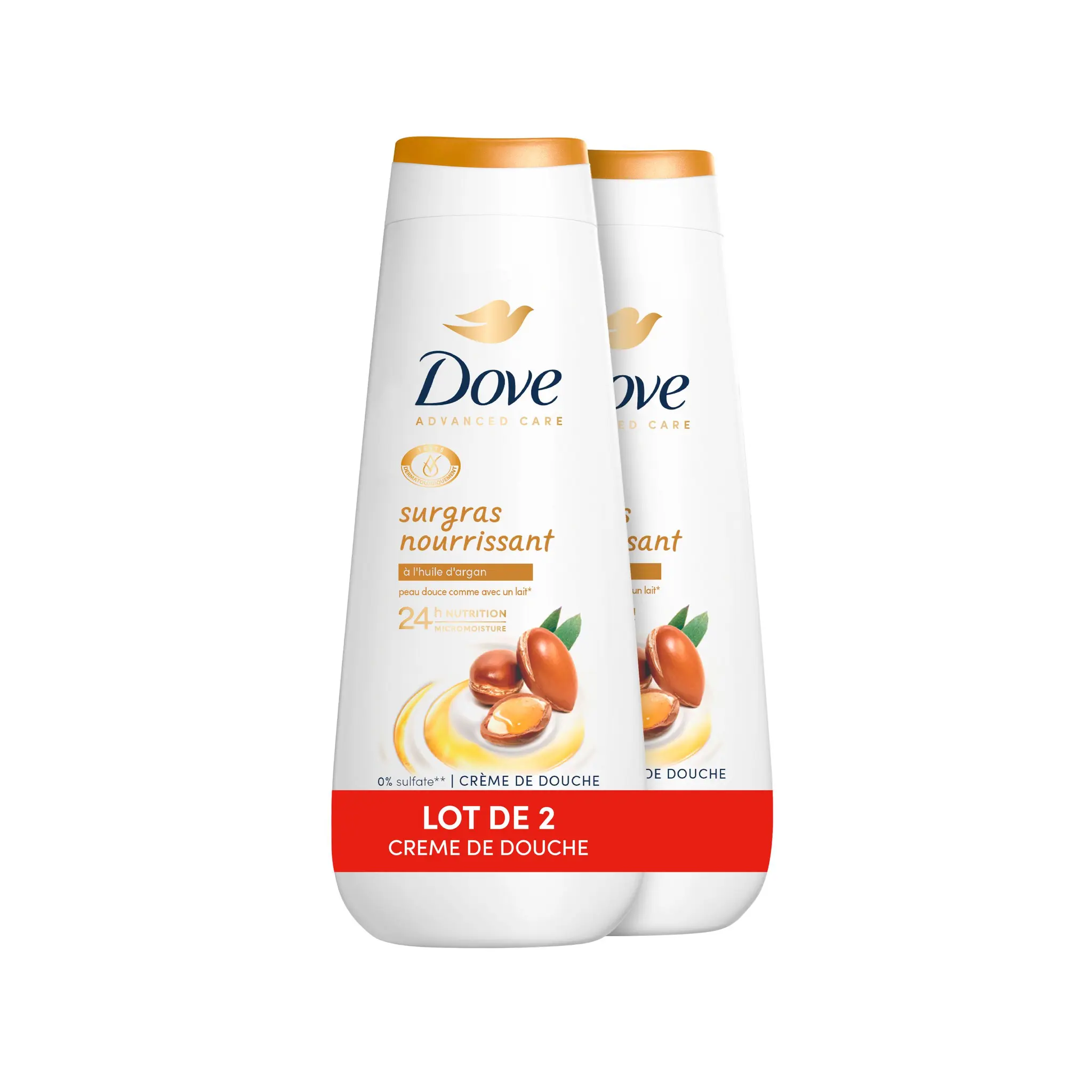 DOVE Crème de douche surgras nourrissant à l'huile d'argan