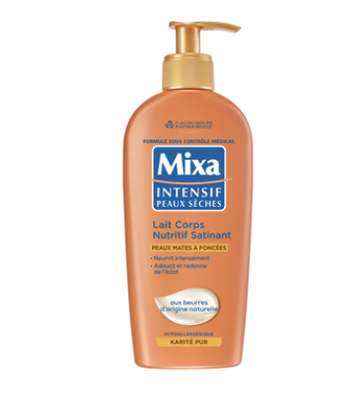 Lait corps nutritif satinant au karité, Mixa (250 ml)