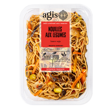 Nouilles aux légumes et sauce soja AGIS, 1 part, 300g