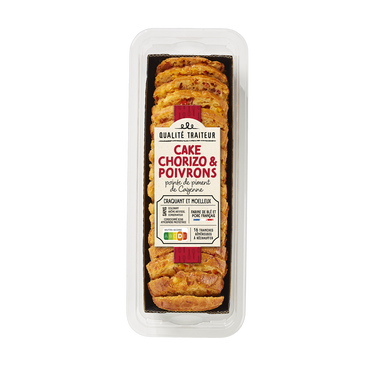 Cake salé chorizo poivron, QUALITE TRAITEUR, 230g