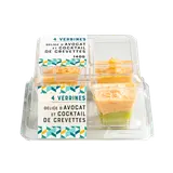 Verrines avocat et cocktail de crevettes, 4x35g