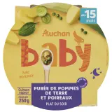 AUCHAN Assiette purée pomme de terre poireaux dès 15 mois