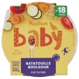 AUCHAN Assiette ratatouille boulghour lait dès 18 mois
