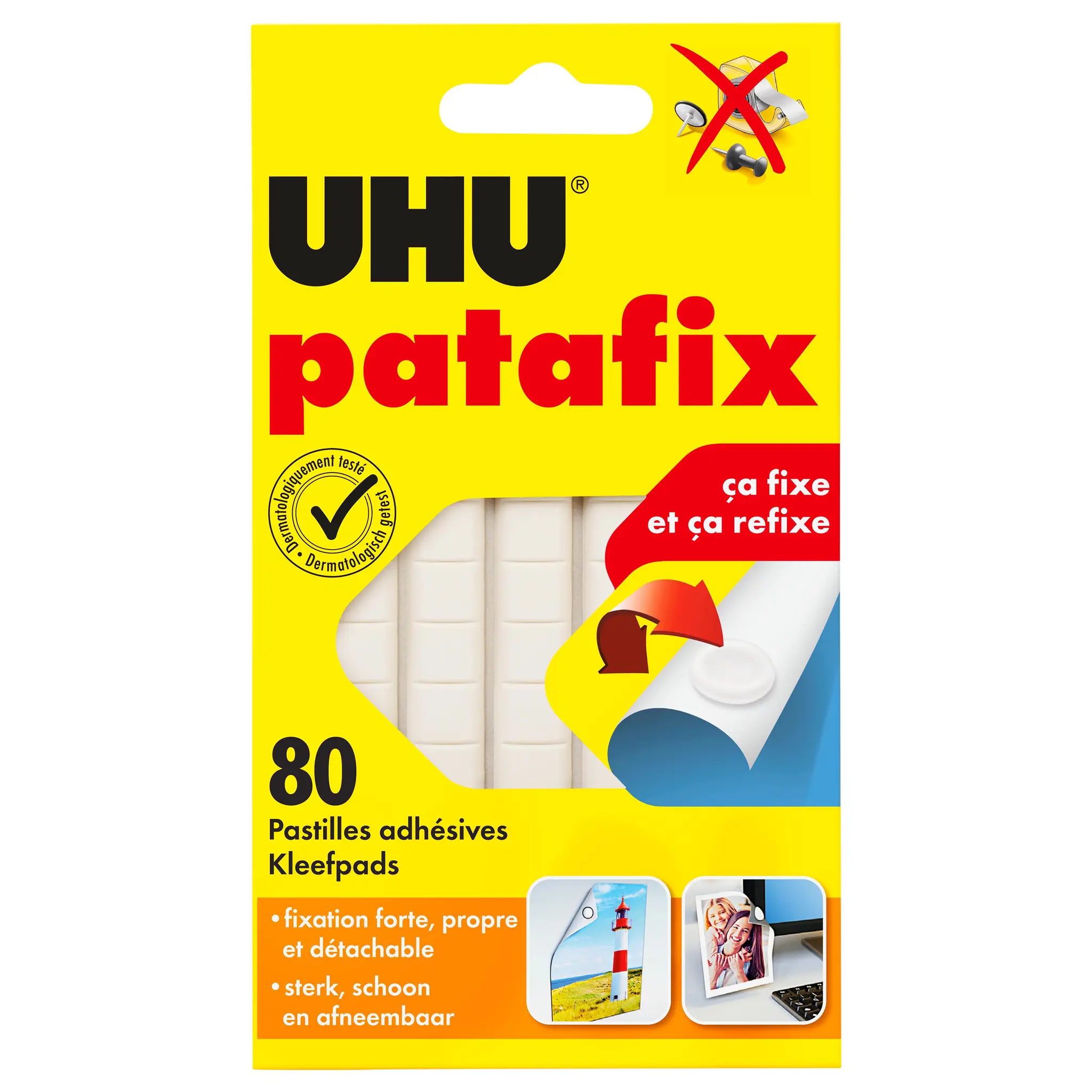 UHU Pastilles patafix adhésives blanche
