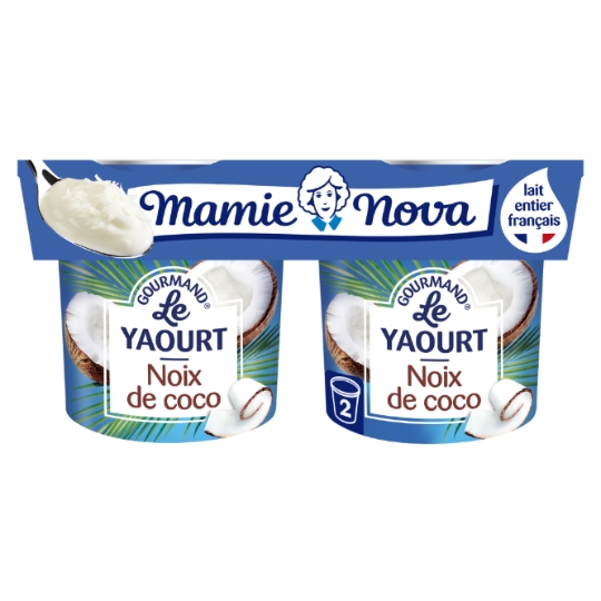 Yaourts gourmand arôme noix de coco MAMIE NOVA
