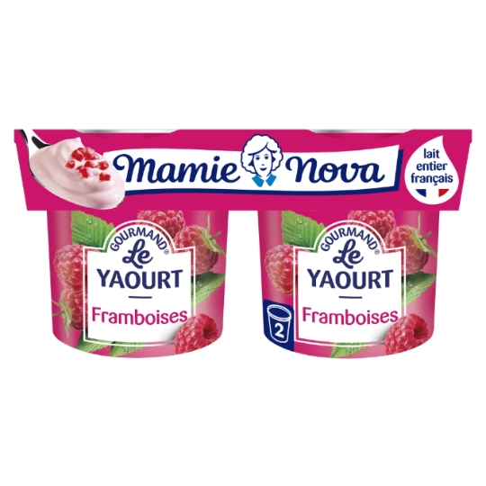 Yaourts framboise MAMIE NOVA