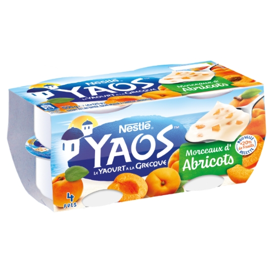 Yaourts à la Grecque Morceaux d'Abricots YAOS