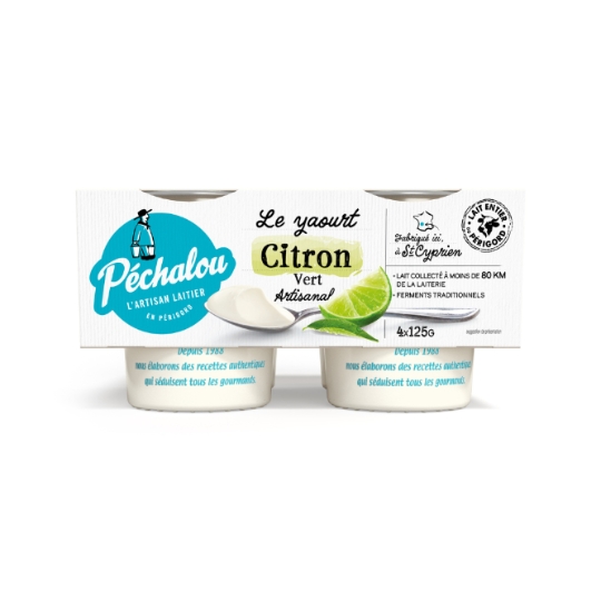 Yaourts citron vert PECHALOU