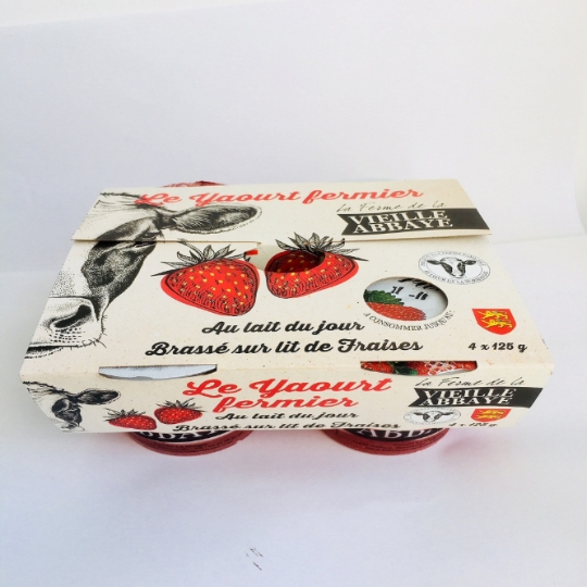 Yaourts fraise brassé