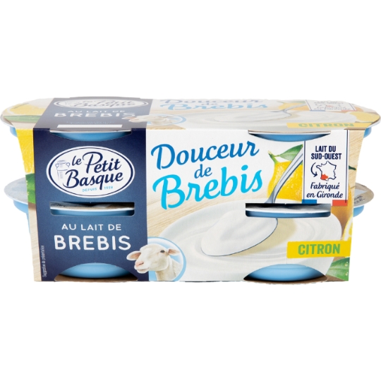Yaourts de Brebis Citron LE PETIT BASQUE