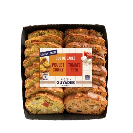 Duo de Cakes Tranchés Feta Tomate | Poulet Curry GUYADER