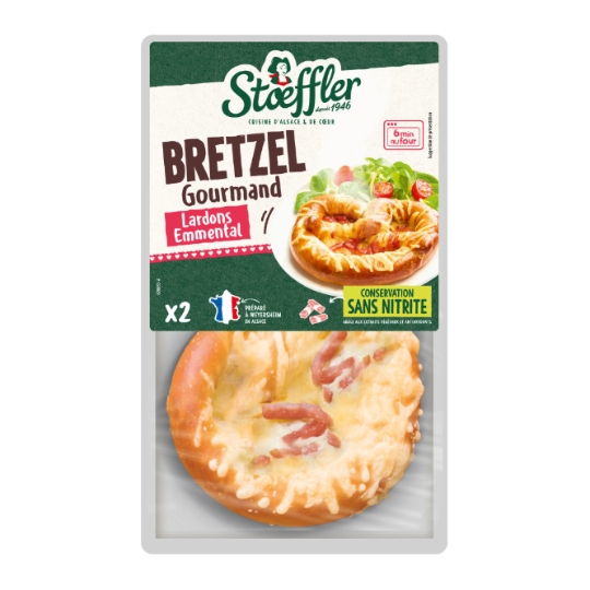 Bretzel Gourmand Lardons Emmental Sans Nitrite STOEFFLER