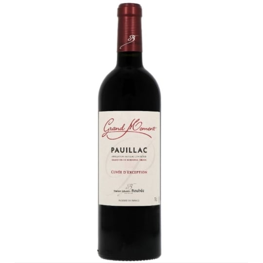 Vin Rouge A.O.P Pauillac GRAND MOMENT CUVEE D'EXCEPTION