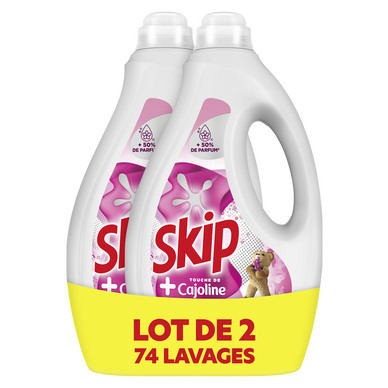 Lessive liquide touche de cajoline SKIP 2x37 lavages