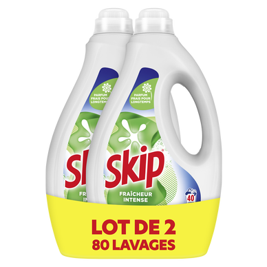 Lessive liquide SKIP Fraîcheur Intense 40 lavages lot 2x1,68L