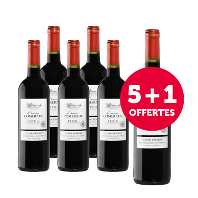 Vin rouge Fitou AOP Domaine Comerade HVE3 5x75cl +1 offerte