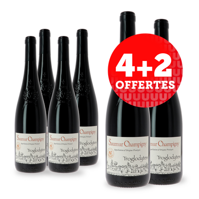 Vin rouge Saumur-Champigny AOP Troglodytes HVE3 4x75cl +2 offerts