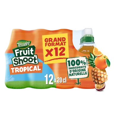 Boisson Tropical FRUIT SHOOT, 12 bouteilles 20cl