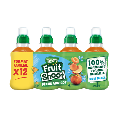 Boisson plate/fruits Pêche Abricot FRUIT SHOOT Teisseire 12x20cl