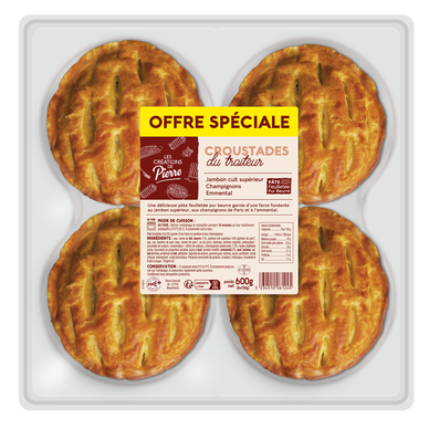 Croustade du traiteur (jambon-champignons) P.SCHMIDT x4 600g
