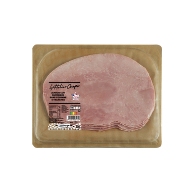Jambon cuit sans couenne, VPF, 4 tranches, 260g