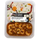 Crevettes sauce piquante et riz, 2/3 parts, 600g