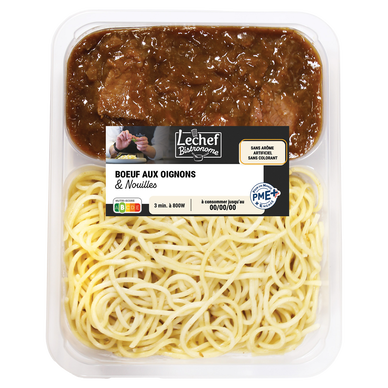 Boeuf aux oignons et nouilles chinoises, 2/3 parts, 600g