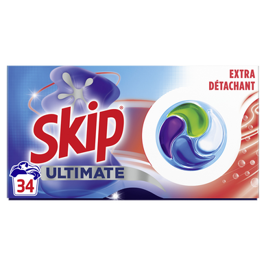 Lessive Capsules EXTRA DETACHANT Ultimate SKIP - 34 capsules
