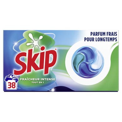 Lessive Capsule Fraîcheur intense Tout en 1 SKIP - 38 capsules