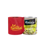 Duo de haricots verts & haricots beurre D'AUCY, 2 boites soit 910g