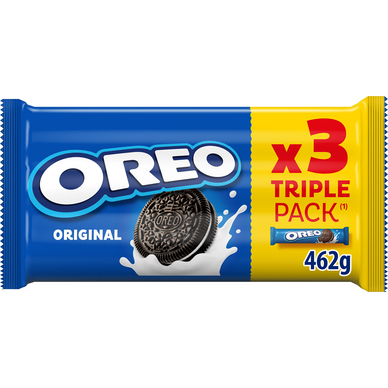 Biscuits fourrés à la vanille OREO - 3 rouleaux de 154g
