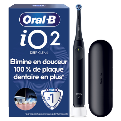 Brosse à dent électrique ORAL-B IO noire + étui de voyage