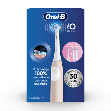 Brosse à dent électrique ORAL-B io2 rose + 2 brossettes
