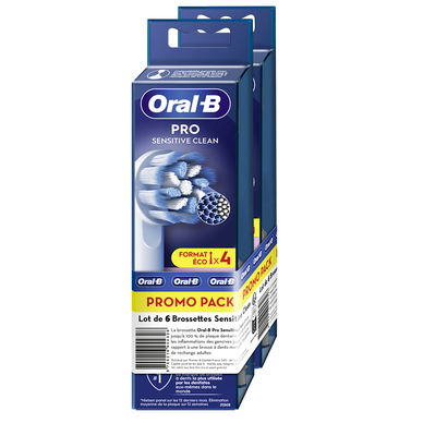 Brossettes ORAL-B sensitive 4+2