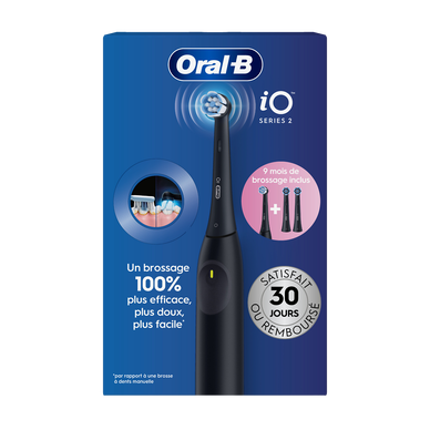 Brosse à dent électrique ORAL-B io2 noir + 2 brossettes