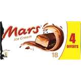 Glace barres chocolat caramel MARS, x18 dont 4 offertes 720g