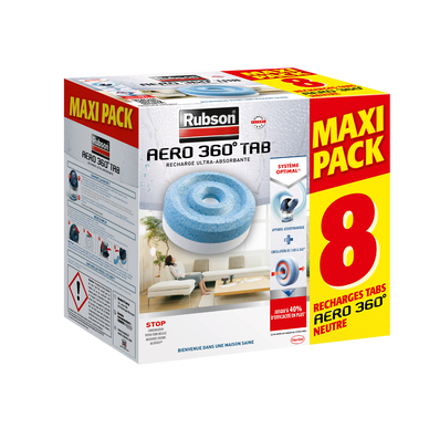 Recharge absorbeur d'humidité Aero 360° x8 - RUBSON