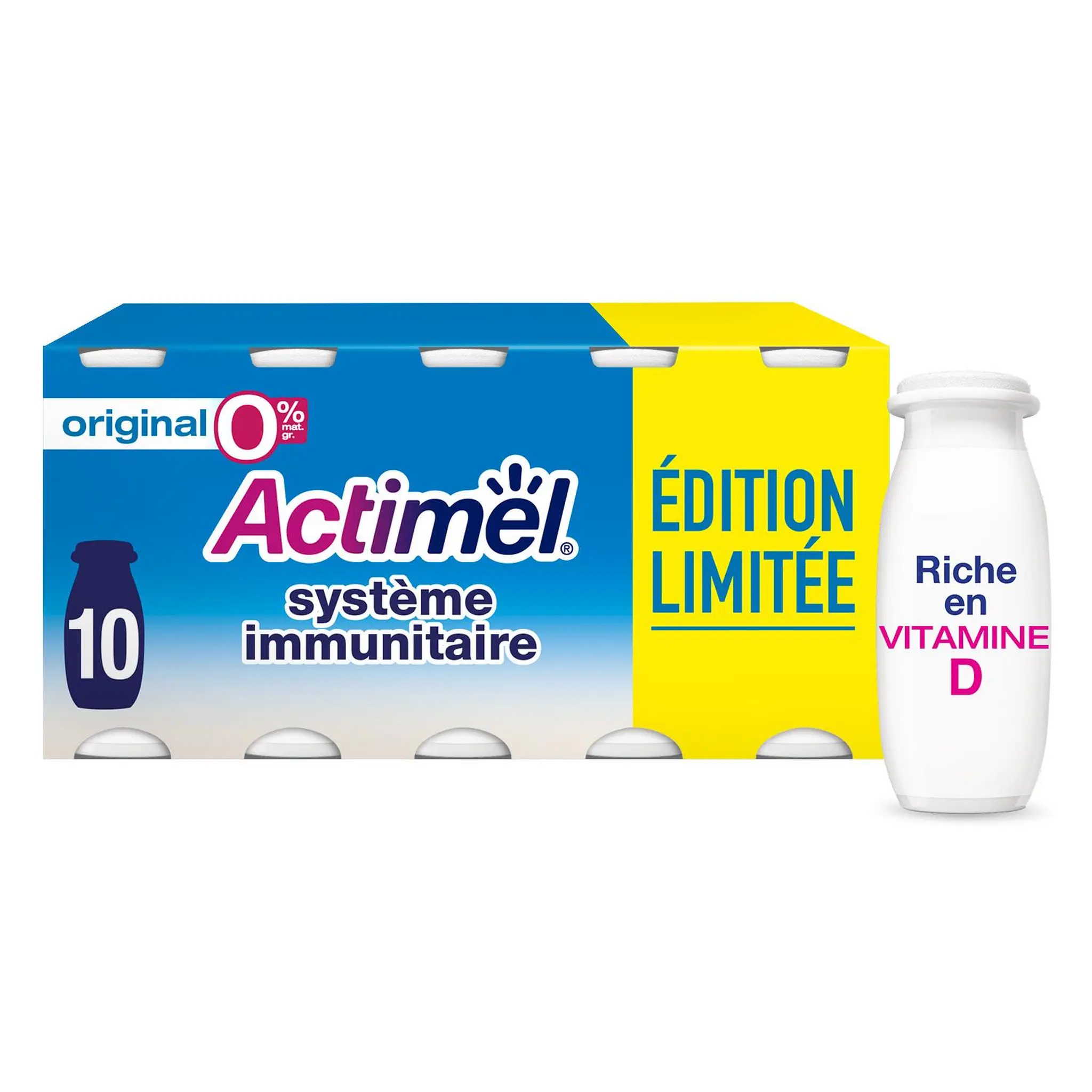 ACTIMEL Yaourt à boire nature 0%MG