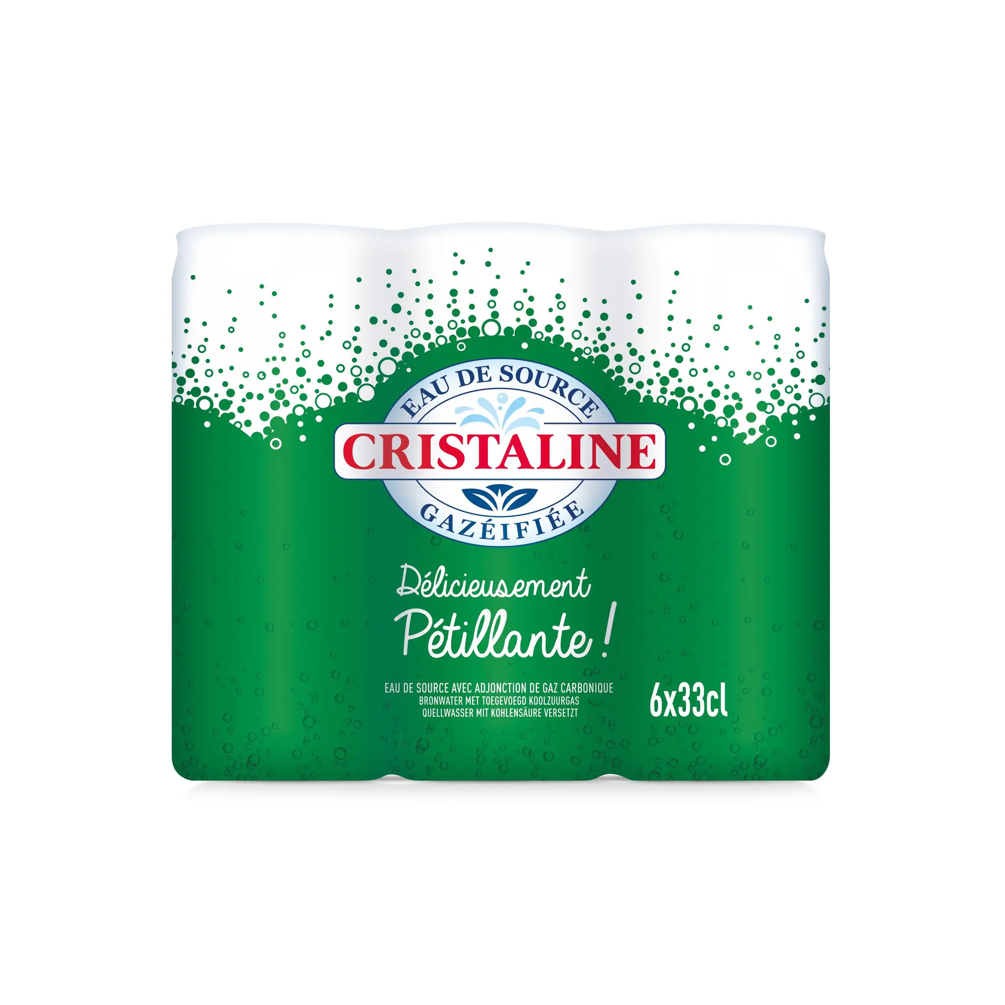 CRISTALINE Eau de source gazeuse boites