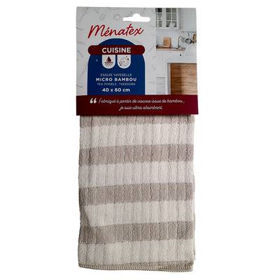 Ménatex Lavettes microfibre recyclée, 2 pièces